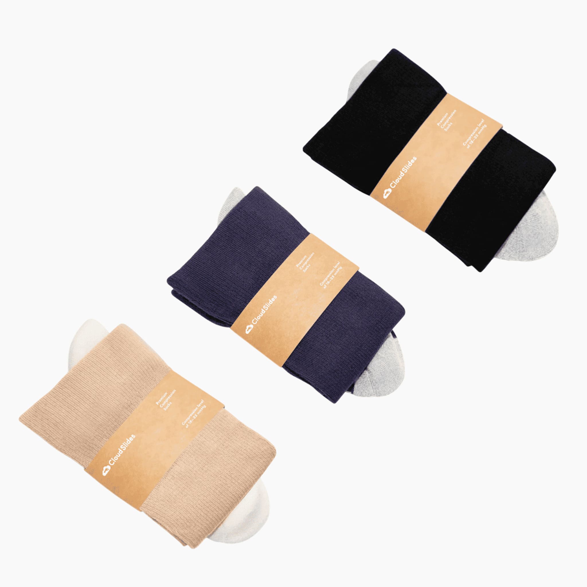 Compression Socks - Classic 3-Pair Pack – Cloud Slides